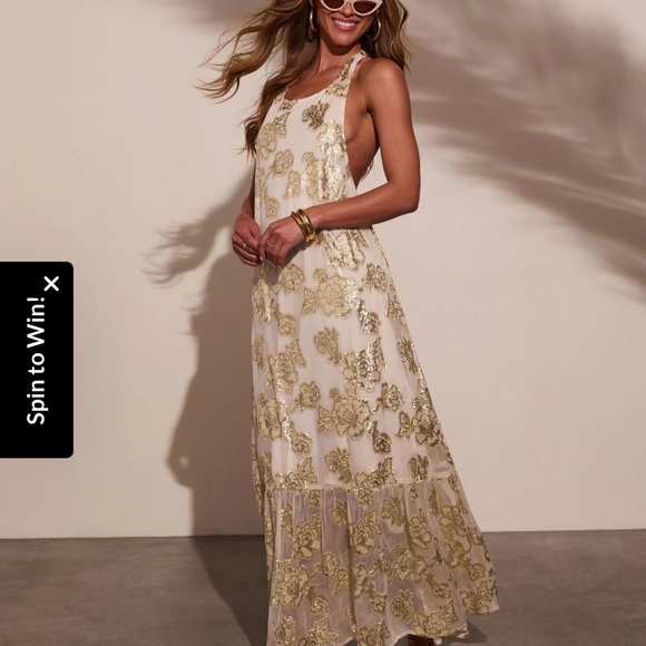 Vici gold maxi dress - Picture 3 of 6